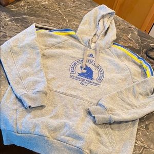 2017 Boston Marathon adidas hooded sweatshirt L